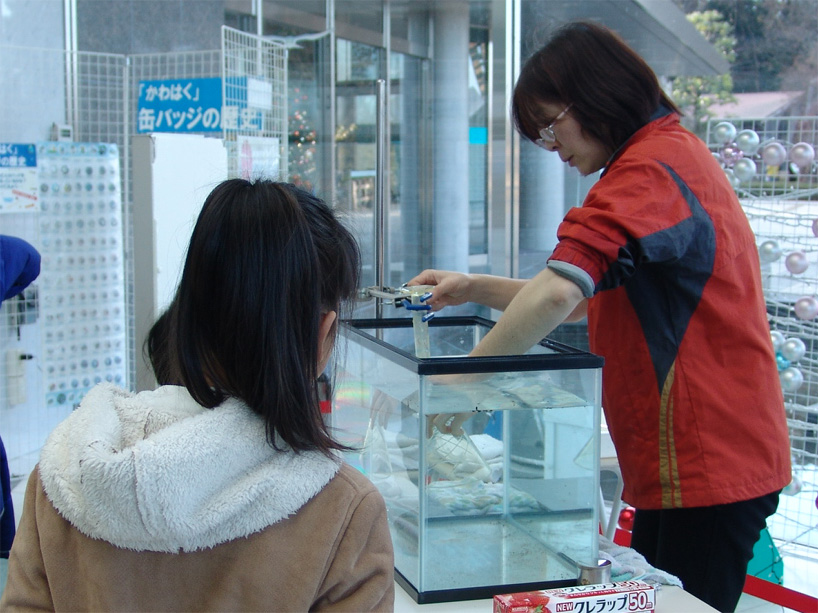 水槽を使って実験します。お楽しみに！