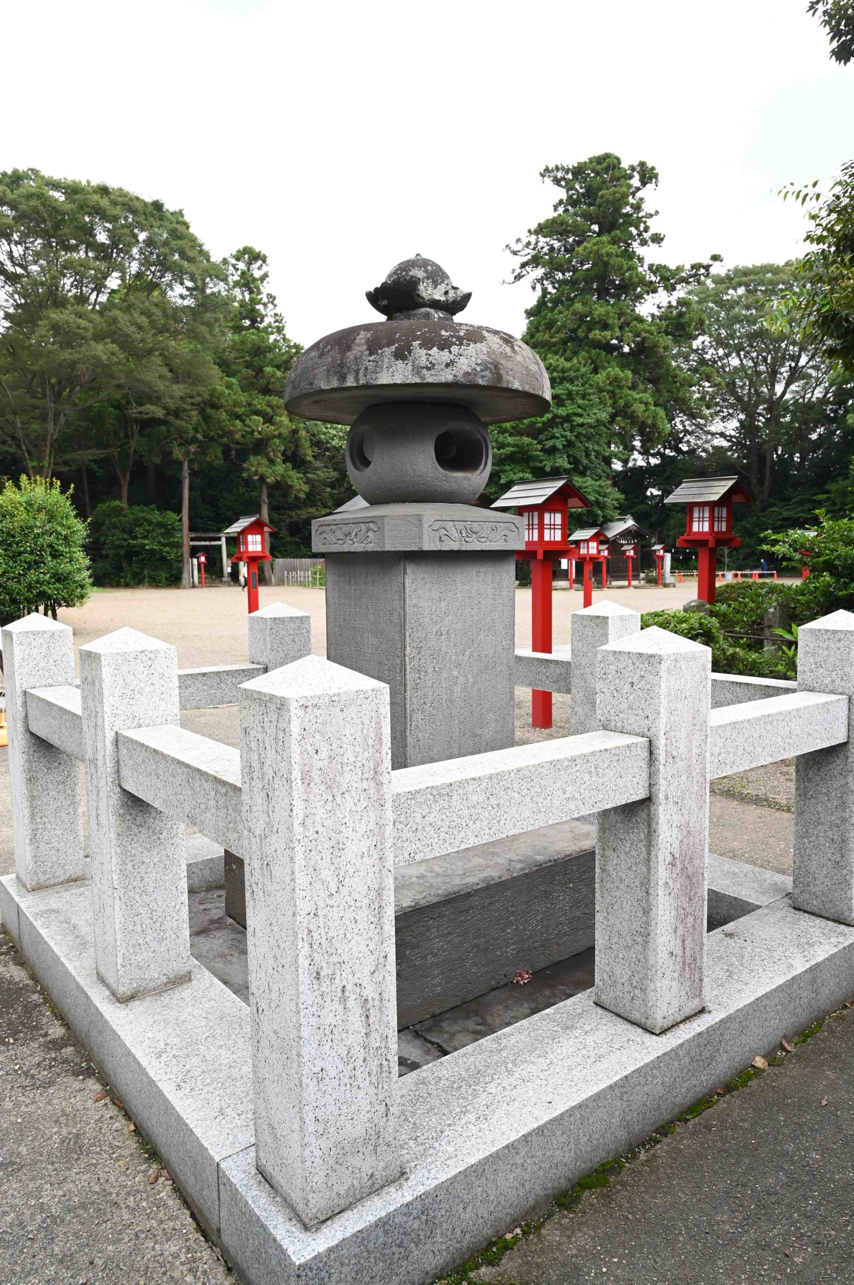 <p>寛保治水碑（久喜市鷲宮神社/寛保2年(1742)の水害を記録している）</p>
